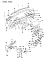 Diagram for Dodge Stealth Steering Column Cover - MB766517