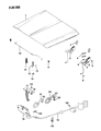 Diagram for 1986 Jeep Comanche Hood Cable - 83502175
