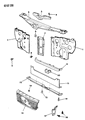 Diagram for 1992 Dodge Spirit Grille - 4451915