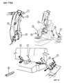 Diagram for 1995 Dodge Dakota Seat Belt - F619RAZ