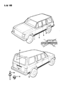 Diagram for 1990 Jeep Wagoneer Door Moldings - 55021791
