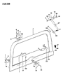 Diagram for 1986 Jeep Wrangler Liftgate Hinge - J8128520