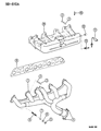 Diagram for 1995 Jeep Wrangler Exhaust Manifold Gasket - 53010238