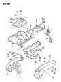 Diagram for 1992 Dodge Monaco Intake Manifold Gasket - T7777646