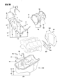 Diagram for 1989 Dodge Raider Timing Cover Gasket - MD141358