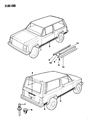 Diagram for 1985 Jeep Wagoneer Door Moldings - 55003166