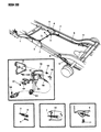 Diagram for 1993 Dodge Dakota Parking Brake Cable - 4294398