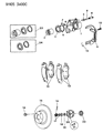 Diagram for 1992 Dodge Caravan Brake Pad - V1012725AB