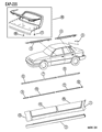 Diagram for 1993 Dodge Shadow Door Moldings - GN33MGF