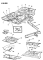 Diagram for Dodge Daytona Rear Crossmember - 4512246