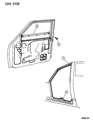 Diagram for 1994 Dodge Dakota Door Seal - 55256093