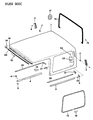 Diagram for 1991 Jeep Wrangler Weather Strip - 55052607