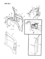Diagram for 1992 Dodge Ram Wagon Fender - 4166916