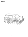 Diagram for 1990 Chrysler Town & Country Tailgate Handle - 4538633
