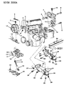 Diagram for 1992 Chrysler Town & Country Engine Mount Bracket - 4556381
