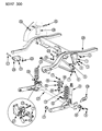 Diagram for 1988 Dodge Dynasty Spindle - 4228117