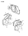 Diagram for 1989 Dodge Dynasty Window Run - D722GR8