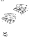 Diagram for 1988 Dodge Aries Seat Cushion - C743F3C