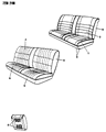 Diagram for 1988 Dodge 600 Seat Cushion - C743F3C