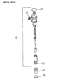 Diagram for 1991 Dodge D150 Fuel Injector - R4638651