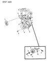 Diagram for 1993 Dodge Dynasty A/C Idler Pulley - 53013366AA