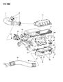 Diagram for 1990 Dodge Dynasty Air Duct - 4307311