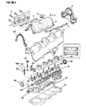 Diagram for Chrysler LeBaron Cylinder Head - 4387614