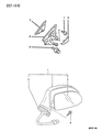 Diagram for 1995 Dodge Stealth Car Mirror - MB645061