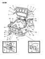 Diagram for 1991 Dodge Shadow Trunk Lid Latch - 4378496