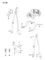 Diagram for 1991 Jeep Wrangler Seat Belt - 55013092