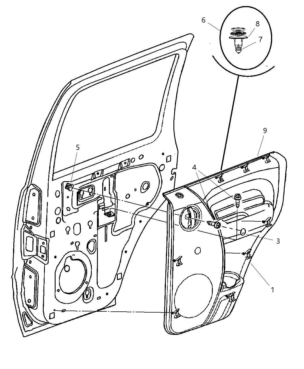 Mopar 5GF18BD5AT Panel-Rear Door Trim