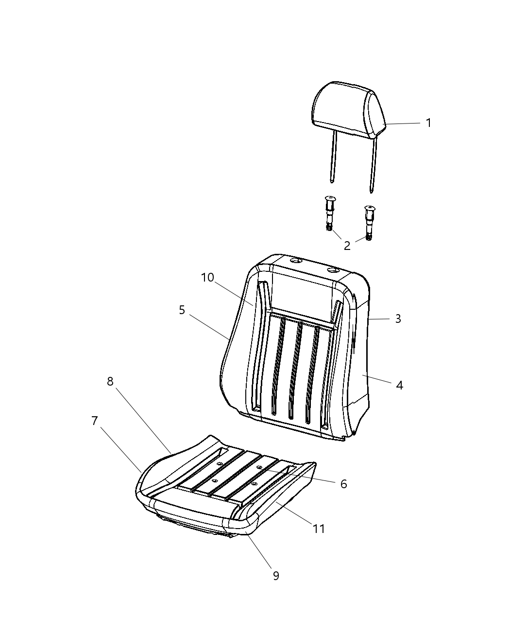 Mopar 5179304AA Foam-Seat Back