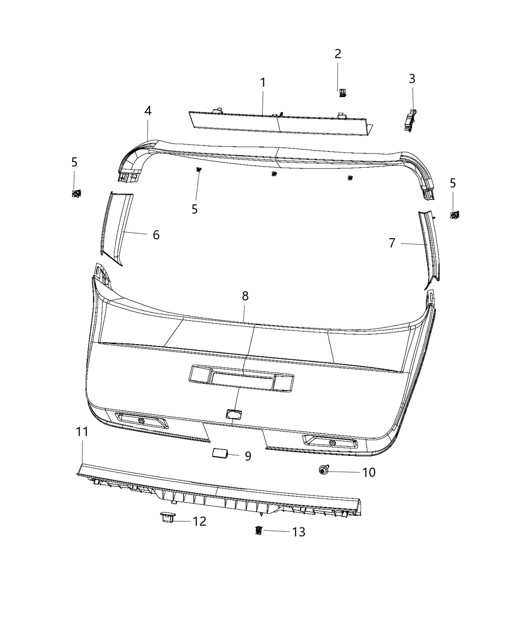 Mopar 1MK96DK7AA Plug-LIFTGATE Trim Panel