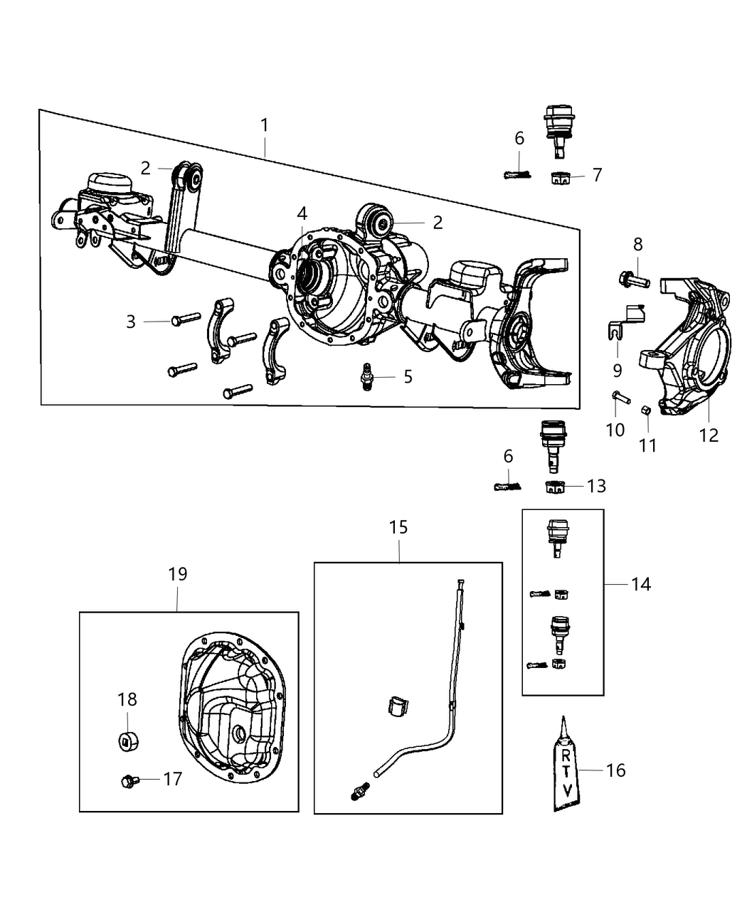 Mopar 68419878AA Housing-Axle