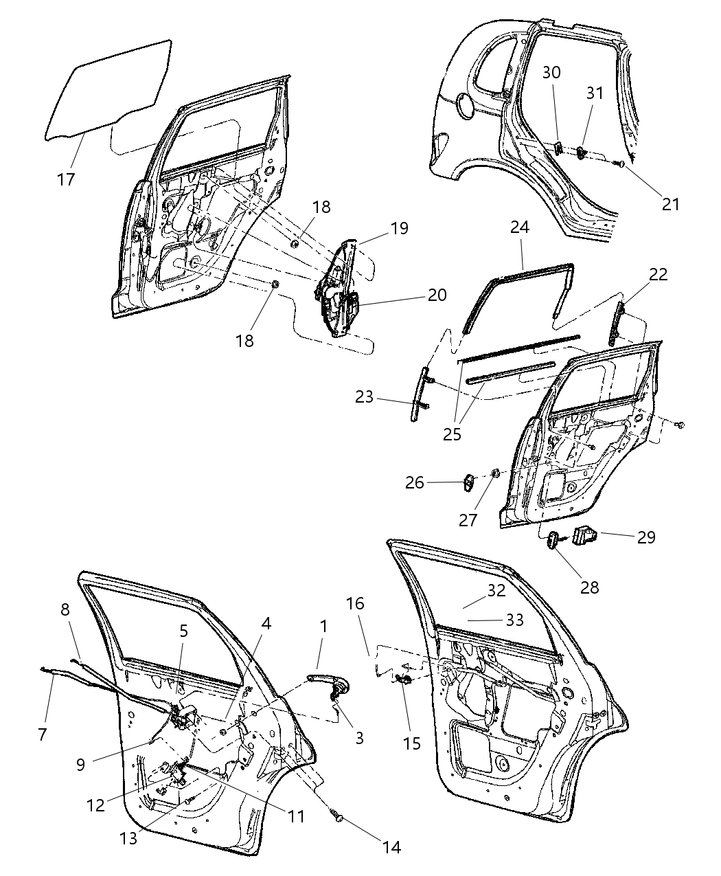 Mopar RH34MF1AD Handle-Door Interior