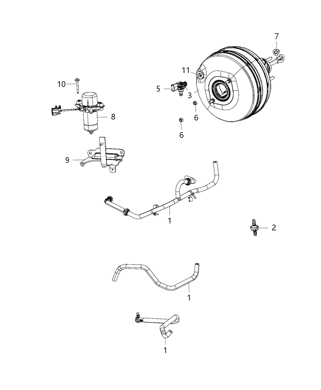 Mopar 4581996AC Hose-Brake Booster Vacuum