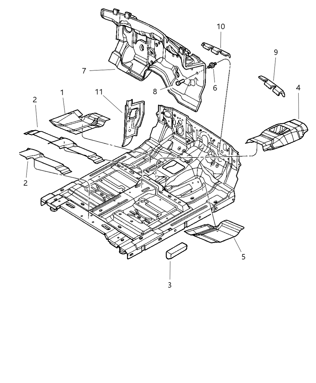 Mopar 55255974AB SILENCER-COWL PLENUM Panel Upper