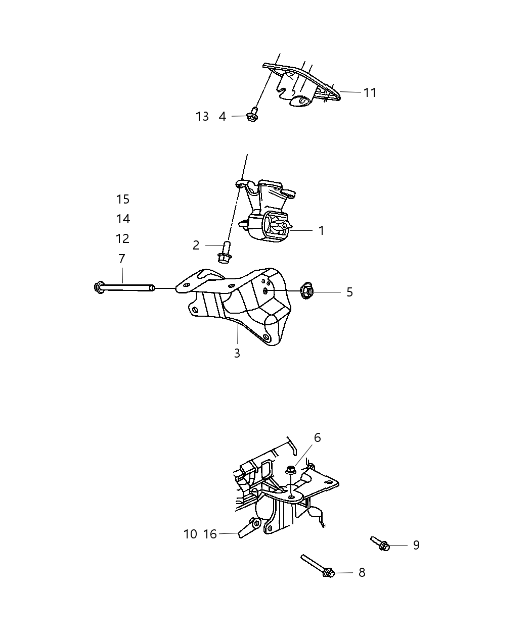 Mopar 52021709AA Bracket-Engine Mount