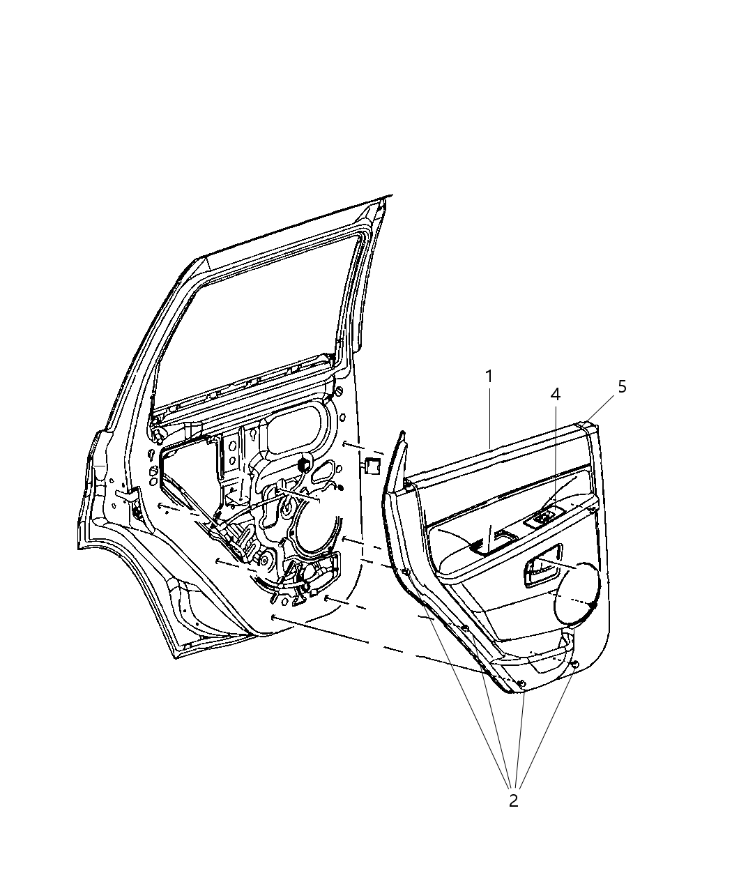 Mopar 1PE94XDVAA Panel-Rear Door Trim