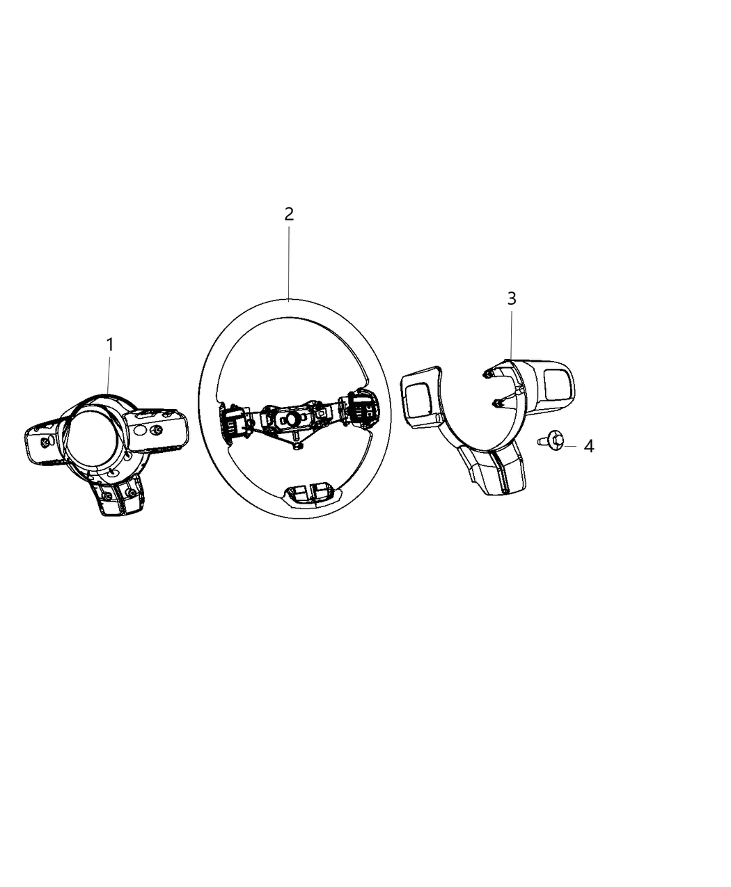 Mopar 1TE62LS5AB Bezel-Steering Wheel