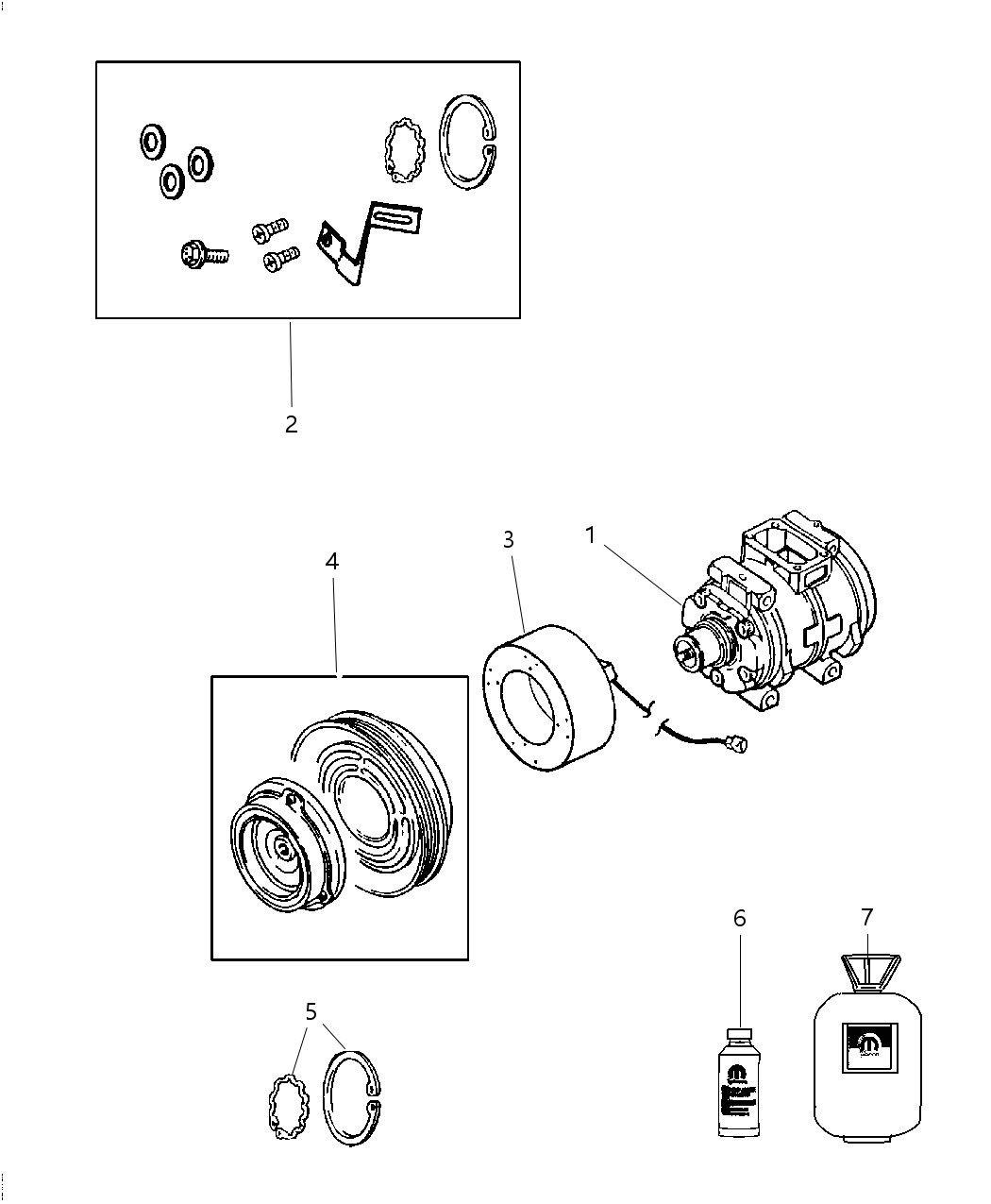 Mopar 2AMA11418A COMPRESOR-Air Conditioning