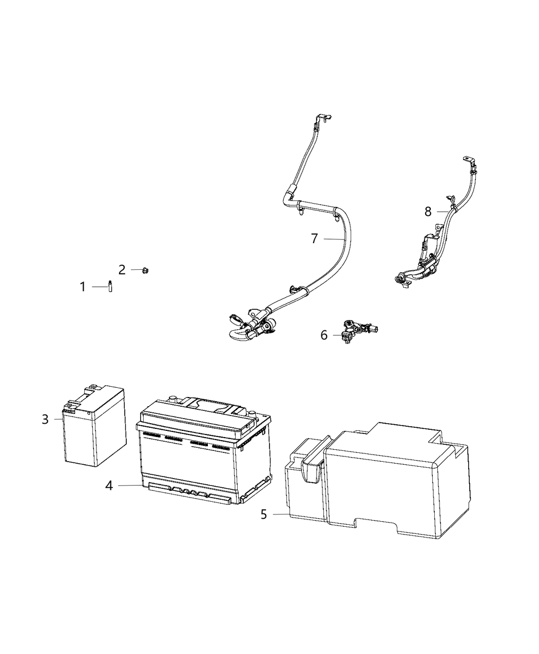 Mopar 68309051AC Battery Positive Wiring