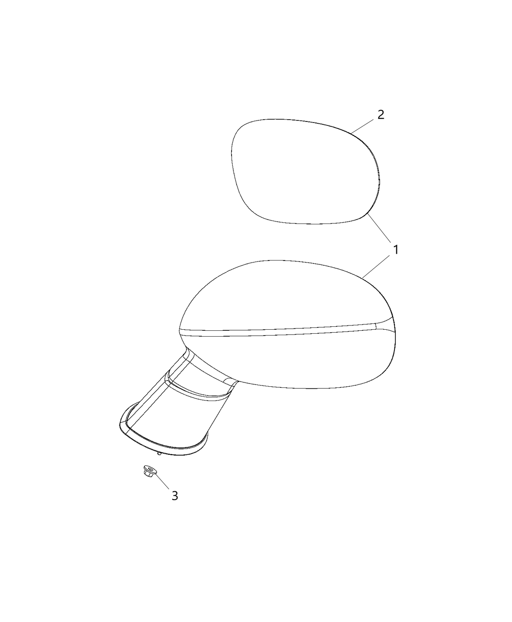 Mopar 5LD67JWDAB Outside Rear View Mirror