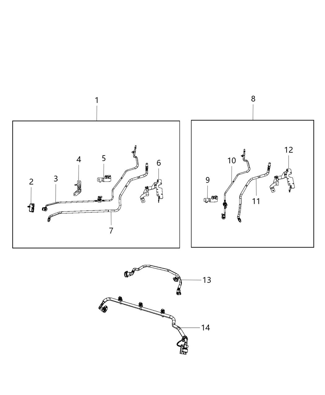 Mopar 68460968AA Tube-Fuel Supply And Vapor Line