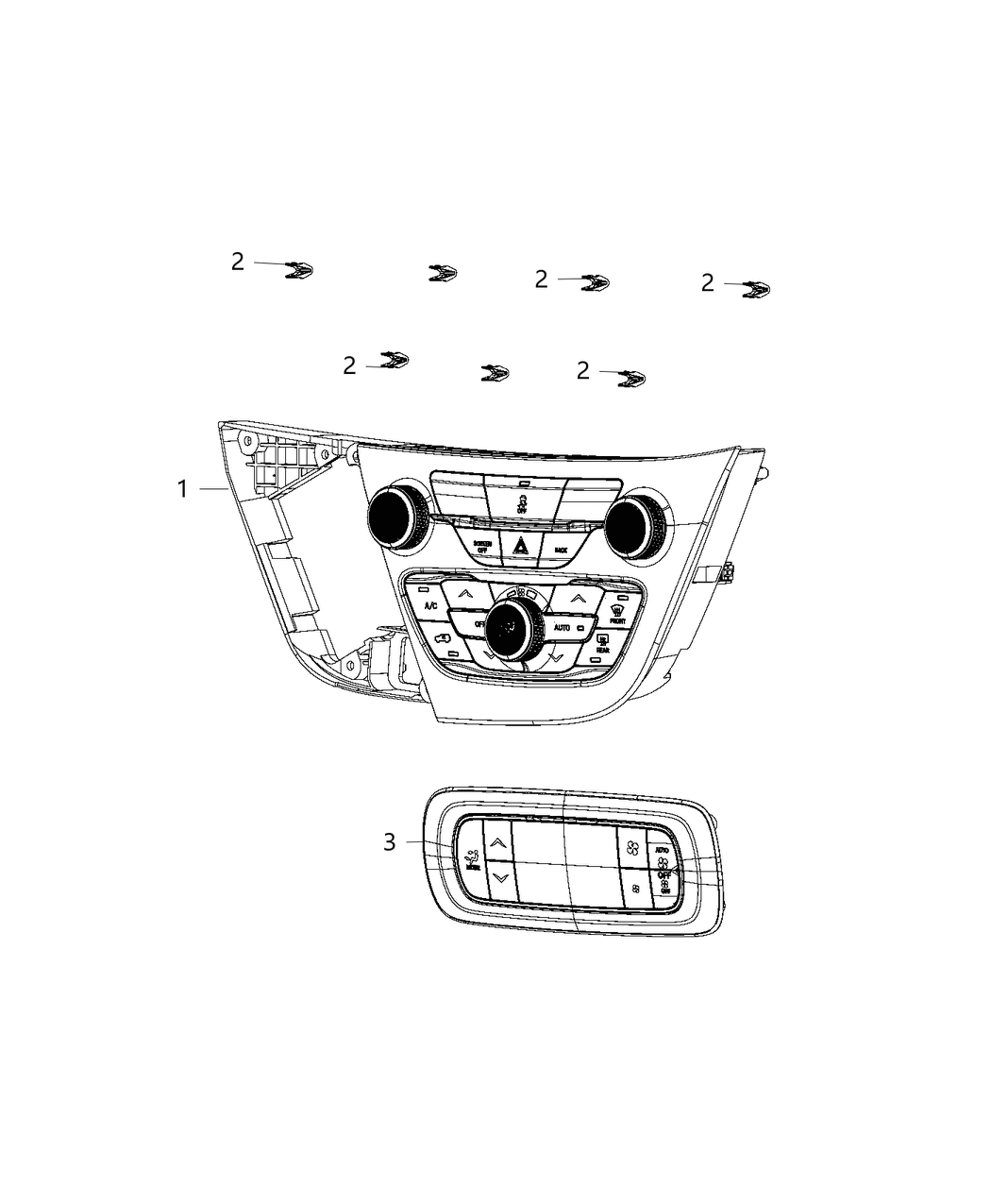 Mopar 68223337AD Air Conditioner Control Switch