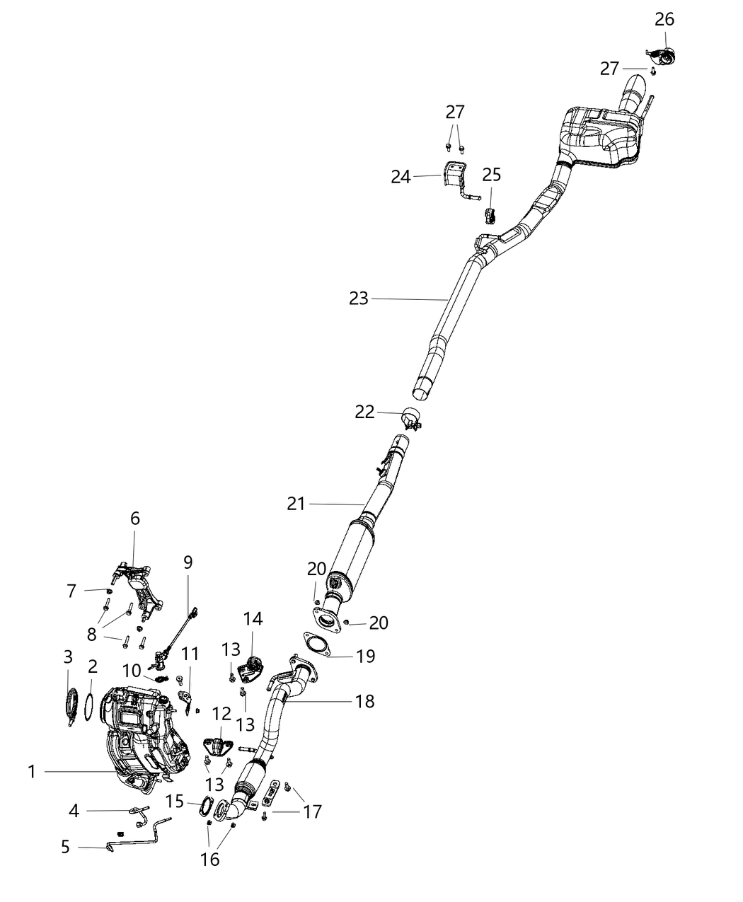 Mopar 68381656AA Exhaust Pipe