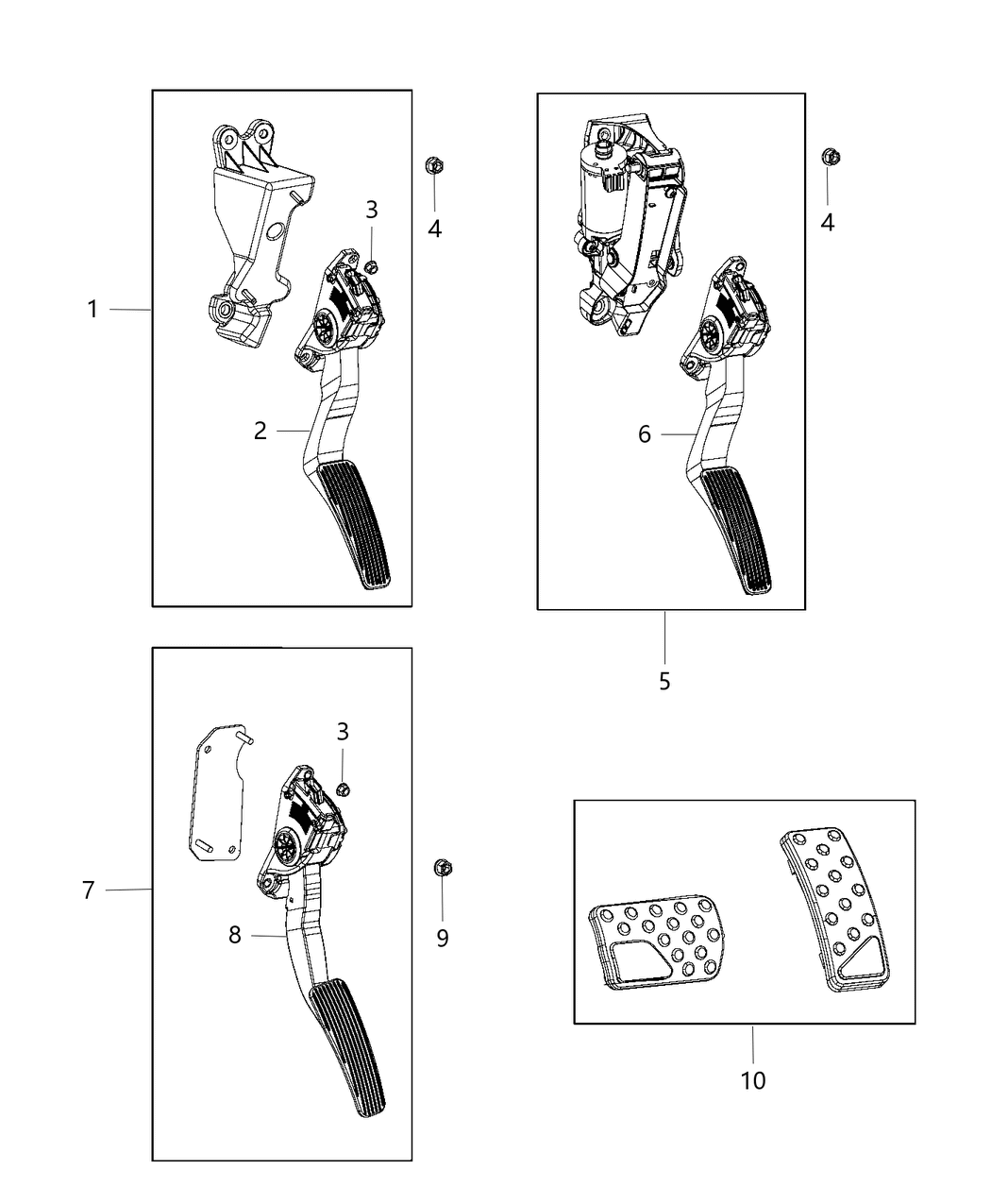 Mopar 5181565AB Overlay-Brake And Accelerator Pads