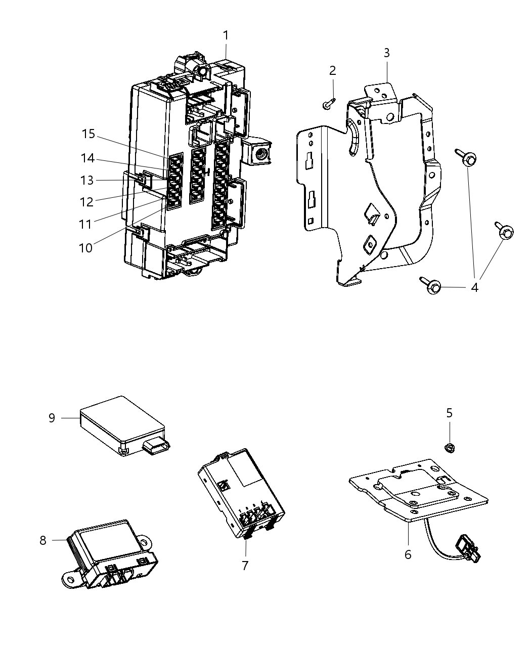 Mopar 68148668AC Bracket-Body Control Module