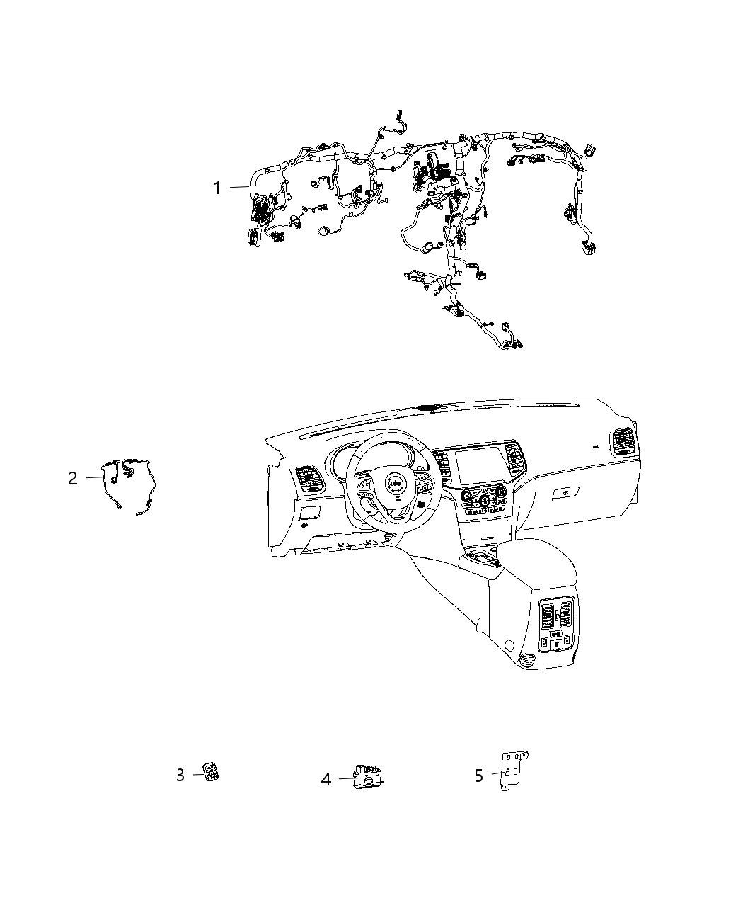 Mopar 68381028AE WIRING-INSTRUMENT PANEL