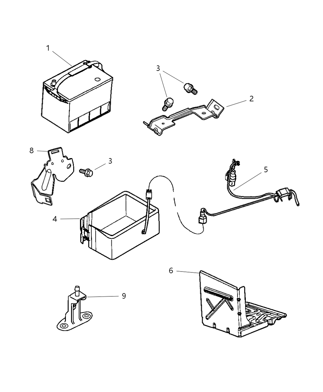 Mopar 5016667AA Battery Positive Wiring